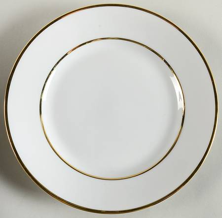 Double Gold Line Salad/Dessert Plate