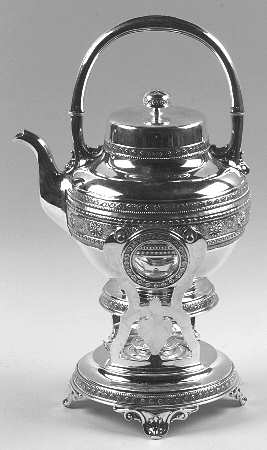 Silverplate Hollowware Kettle, Stand & Burner