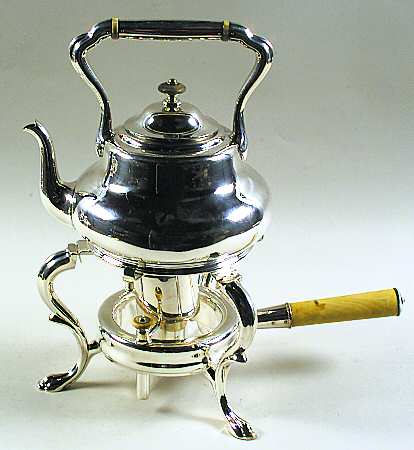 Silverplate Hollowware Kettle, Stand & Burner