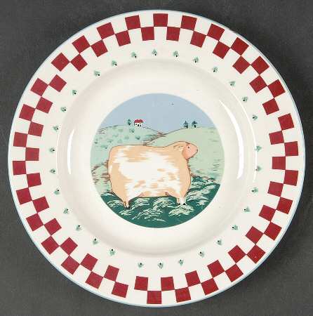 Folk Art Salad Plate