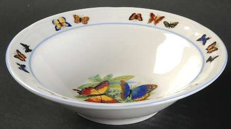 Butterflies Rim Cereal Bowl
