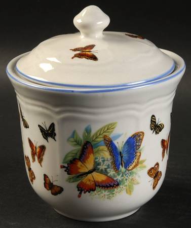 Butterflies Sugar Bowl & Lid