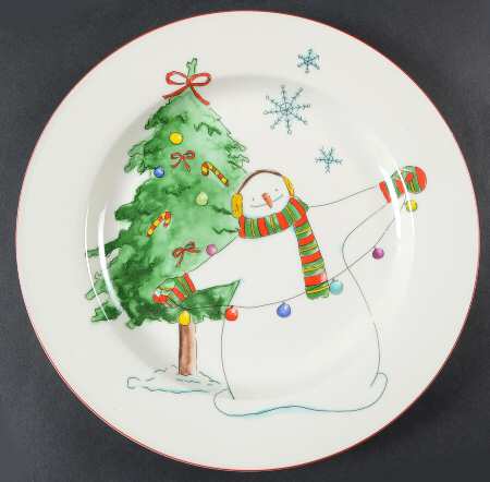Snowy Snowman 12" Chop Plate (Round Platter)
