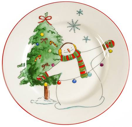 Snowy Snowman Salad Plate
