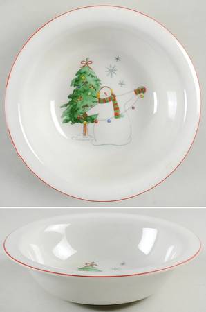 Snowy Snowman Coupe Soup Bowl