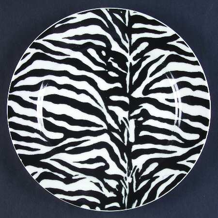 Zebra Salad/Dessert Plate
