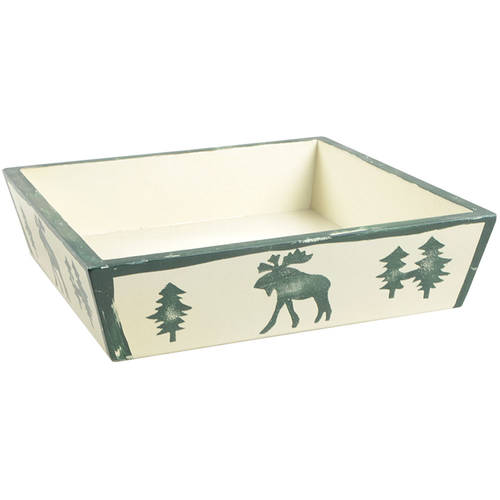 Moose Country Wood Letter Tray