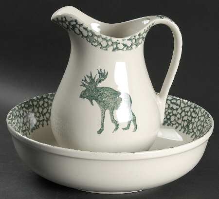 Moose Country 64 Oz Pitcher and Bowl Set