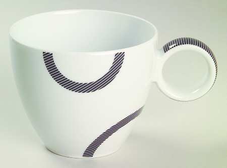 Vario Black (Circles) Flat Cup by Thomas