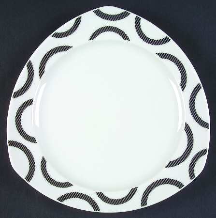 Vario Black (Circles) Salad Plate by Thomas