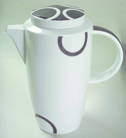 Vario Black (Circles) Coffee Pot & Lid by Thomas
