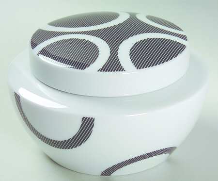 Vario Black (Circles) Sugar Bowl & Lid by Thomas