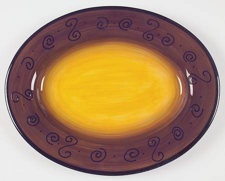 Ambrosia (Raised Scrolls) 18" Oval Serving Platter