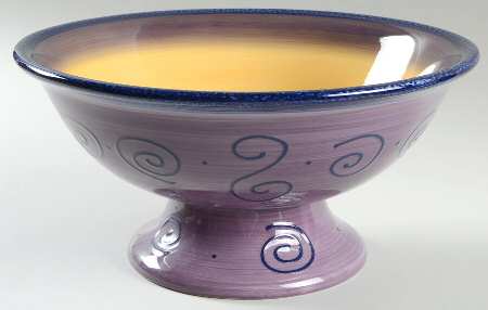 Ambrosia (Raised Scrolls) Footed Bowl
