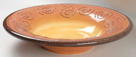 Ambrosia (Raised Scrolls) 12" Individual Pasta Bowl