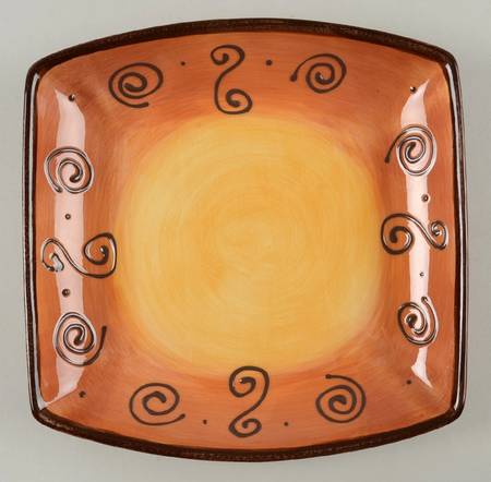 Ambrosia (Raised Scrolls) Square Salad Plate