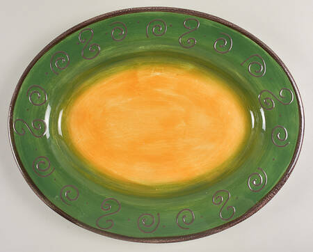 Ambrosia (Raised Scrolls) 18" Oval Serving Platter