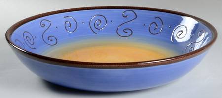Ambrosia (Raised Scrolls) 14" Pasta Serving Bowl