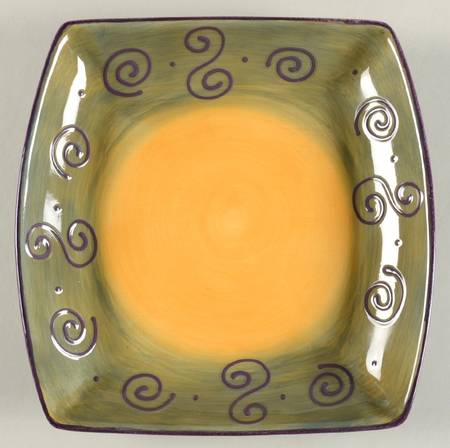 Ambrosia (Raised Scrolls) Square Salad Plate