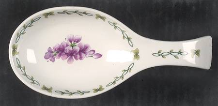 Floral Garden Spoon Rest/Holder (Holds 1 Spoon)