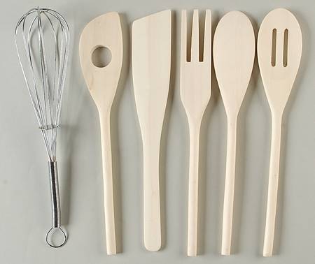 Floral Garden Wood/Metal/Plastic Utensil Set