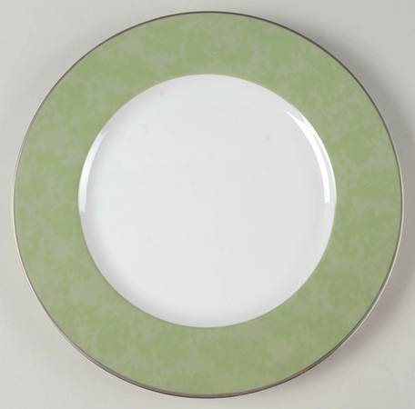 Faux Pas Sage Green (Gray Trim) Service Plate (Charger) by Thun