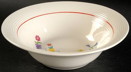 Posey Shop (Ridged Rim) 8" Round Vegetable Bowl