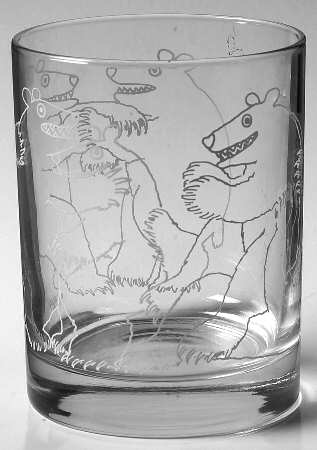 Animates Nitetimes Blue Glassware Old Fashioned by Taylor & NG
