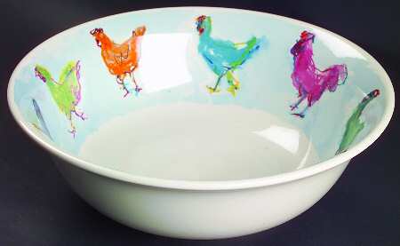 Rooster 12" Large Salad Serving Bowl