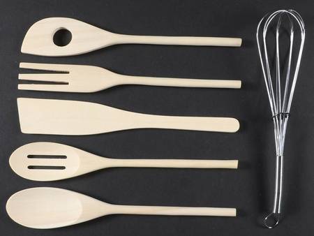 Lighthouse Wood/Metal/Plastic Utensil Set