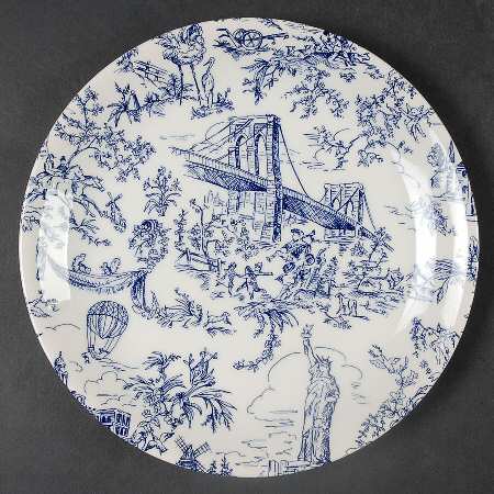 New York Toile Salad Plate