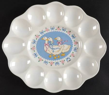 Ribbon Geese Deviled Egg Plate