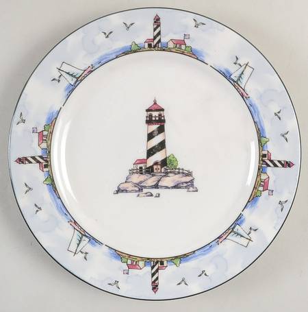 Coastal Lighthouse Salad Plate by Totally Today