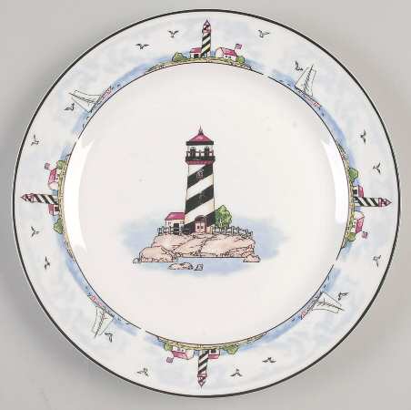 Coastal Lighthouse Dinner Plate by Totally Today