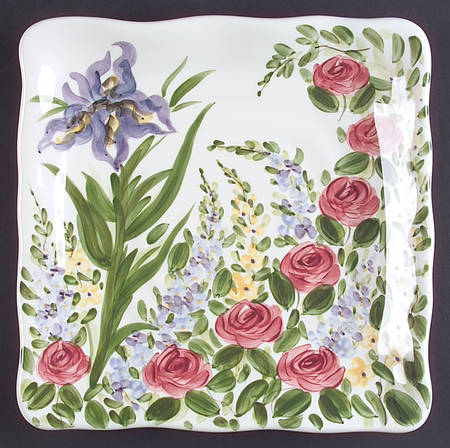 English Garden Square Salad Plate