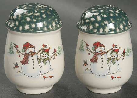 Winterland Green Salt & Pepper Set