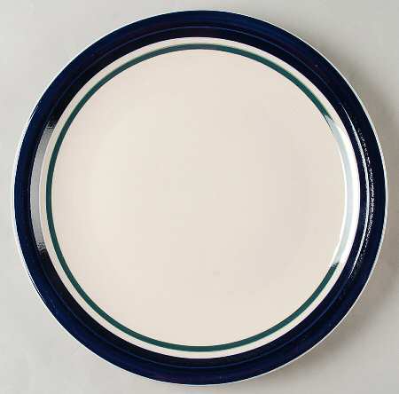 Kitchen Basics Cobalt Green (Wide Band) 12" Chop Plate (Round Platter)