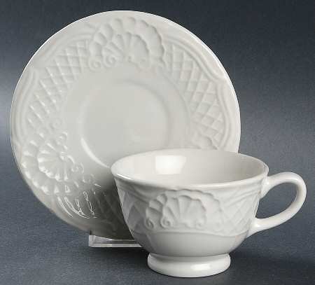 Florentine Footed Cup & Saucer Set