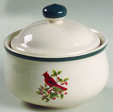 Cardinal Sugar Bowl & Lid