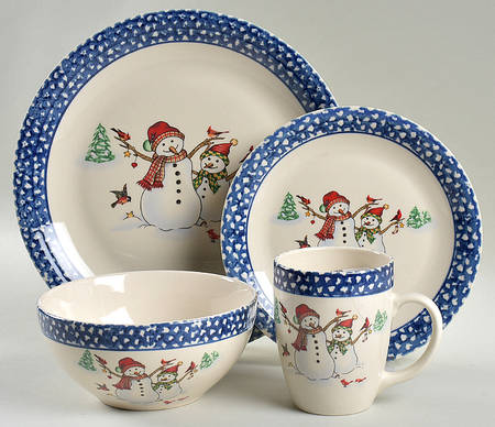 Winterland Blue 4 Piece Place Setting