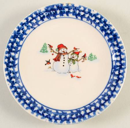 Winterland Blue Dessert/Pie Plate