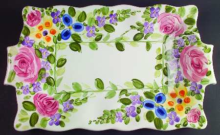 Mariam's Garden 20" Rectangular Serving Platter