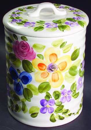 Mariam's Garden Large Canister & Lid