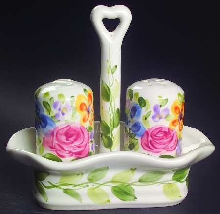 Mariam's Garden (3 Pc) Salt & Pepper Tray Set