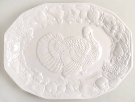 Blanc De Blanc 19" Oval Turkey Serving Platter