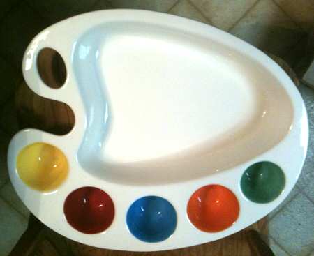 Blanc De Blanc Painters Pallete Tray