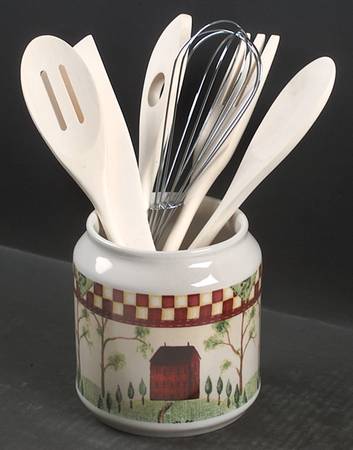 Country Home Utensil Set (Holder & Utensils)