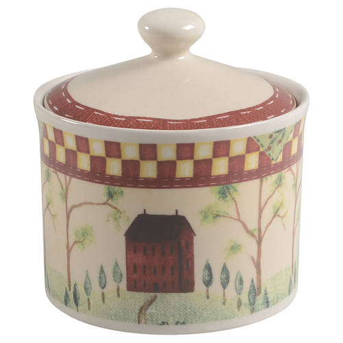 Country Home Sugar Bowl & Lid