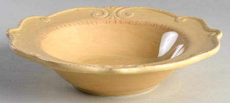 Auvignon Beige Large Rim Soup Bowl