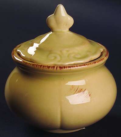 Auvignon Beige Sugar Bowl & Lid